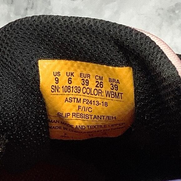 Skechers Size 9 White Black Multi Carbix Work Shoes Lace Up Composite Toe P16-19 - Picture 7 of 12